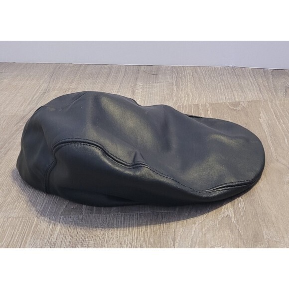 Vintage Bee Hats Genunie Leather Made In USA Flat Cap Newsboy Cap - Picture 1 of 10